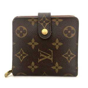 Louis Vuitton Compact Zip Bifold Brown Monogram Wallet 11564